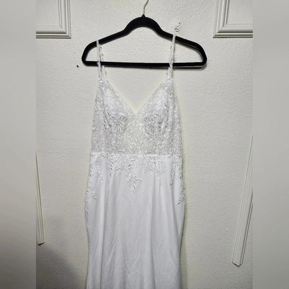 Lulus LuxeBridal Infinite Adoration Ivory Beaded Embroidered Lace Maxi Dress - Picture 7 of 15